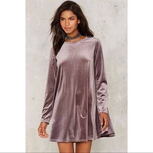 Nasty Gal Glamorous Cassie Velvet Mini Dress